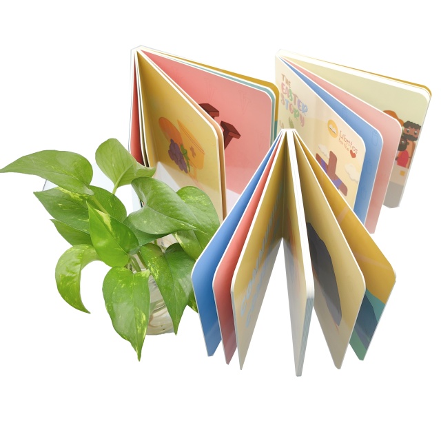 Custom Printing Perfect Binding Cardboard Thick Board Book with Film Lamination and Offset Paper for Children