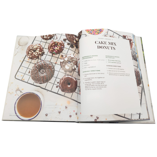 Customizable Small Batch EP Soybean Ink Hardcover Book Offset  Printing Service Printing Cookbook Personalized Book Printing