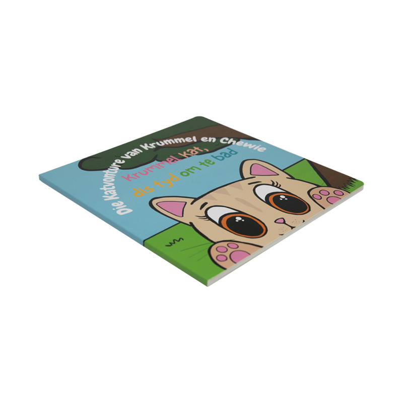 Custom Full Color Cardboard Hard Cover Board Book with Perfect Binding Offset Printing & Film Lamination for Children's Stories