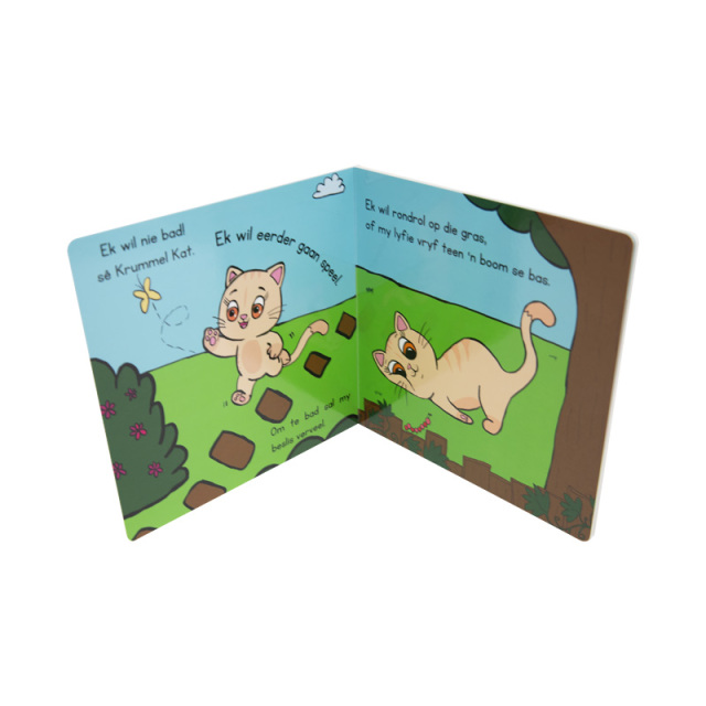 Custom Full Color Cardboard Hard Cover Board Book with Perfect Binding Offset Printing & Film Lamination for Children's Stories