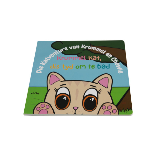 Custom Full Color Cardboard Hard Cover Board Book with Perfect Binding Offset Printing & Film Lamination for Children's Stories