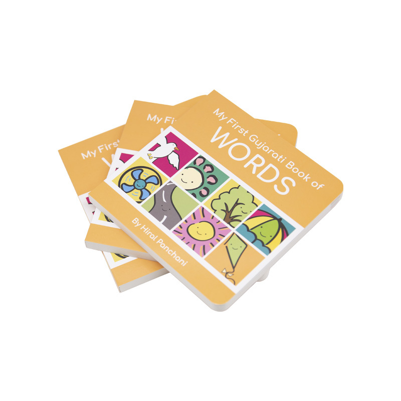 Custom Cardboard Board Book Printing with Perfect Binding & Film Lamination-Kids Safe Toddler Early Learning Book