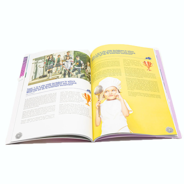 China Factory High Quality Full Color Custom Softcover Paperback Magazine/Brochure/Booklet/Catalog Saddle Stitch Printing