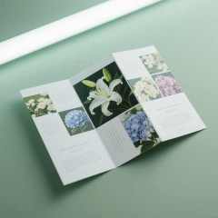 Custom Size Commercial Cardboard Flyer Menu Poster Leaflet Printing for Food Take Away Offset Printing