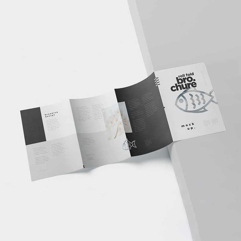 Custom Folded Trifold Flyer/Letterpress Printed Promotion Folder Made from Coated Paper and Corrugated Board Offset Printing