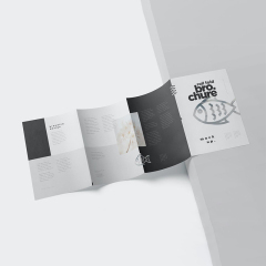 Custom Folded Trifold Flyer/Letterpress Printed Promotion Folder Made from Coated Paper and Corrugated Board Offset Printing