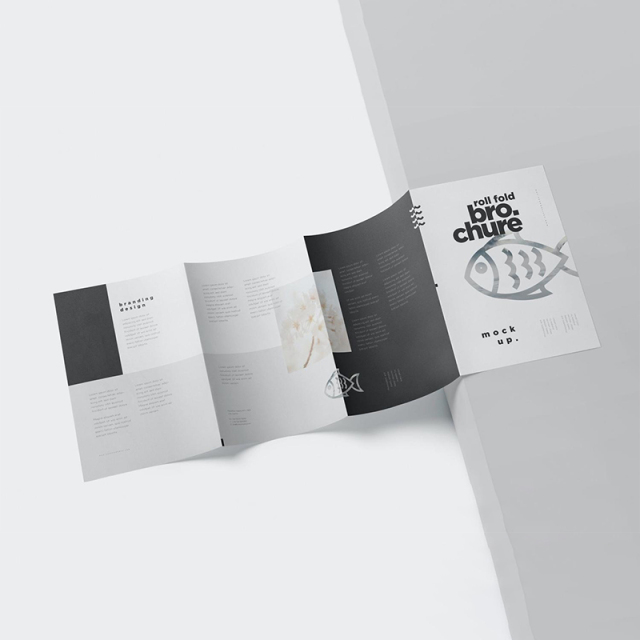 Custom Folded Trifold Flyer/Letterpress Printed Promotion Folder Made from Coated Paper and Corrugated Board Offset Printing