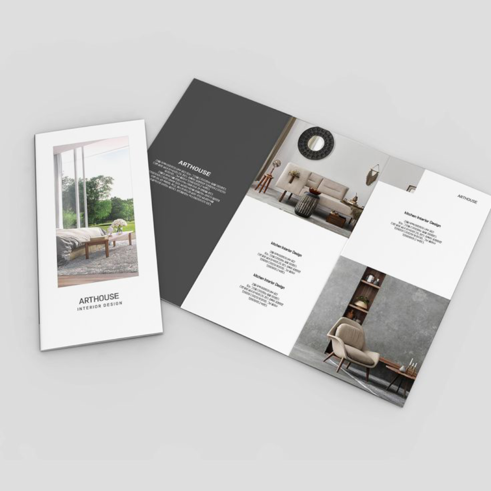 Sample Printed Trifold Product Brochure Flyer Printing