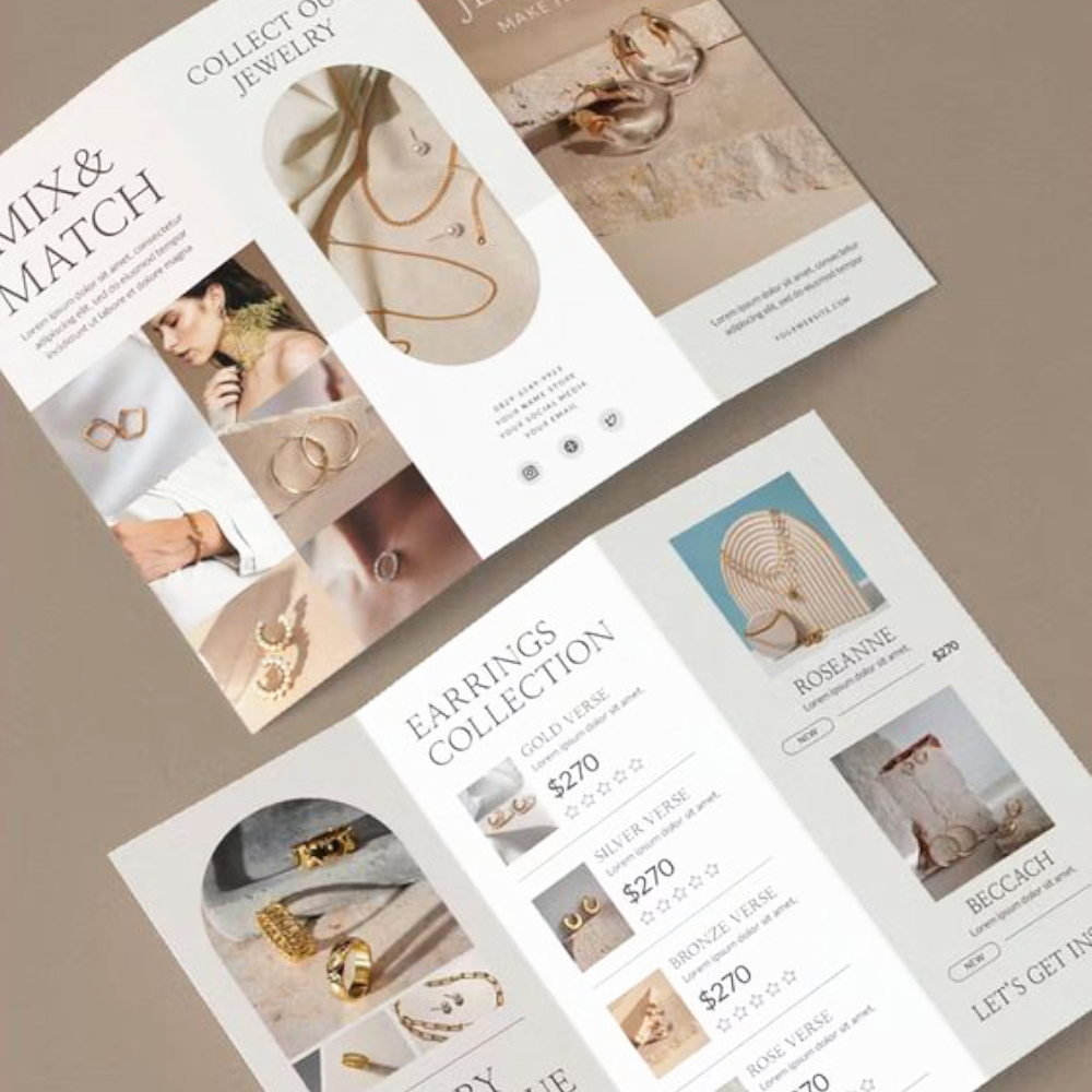 Sample Printed Trifold Product Brochure Flyer Printing
