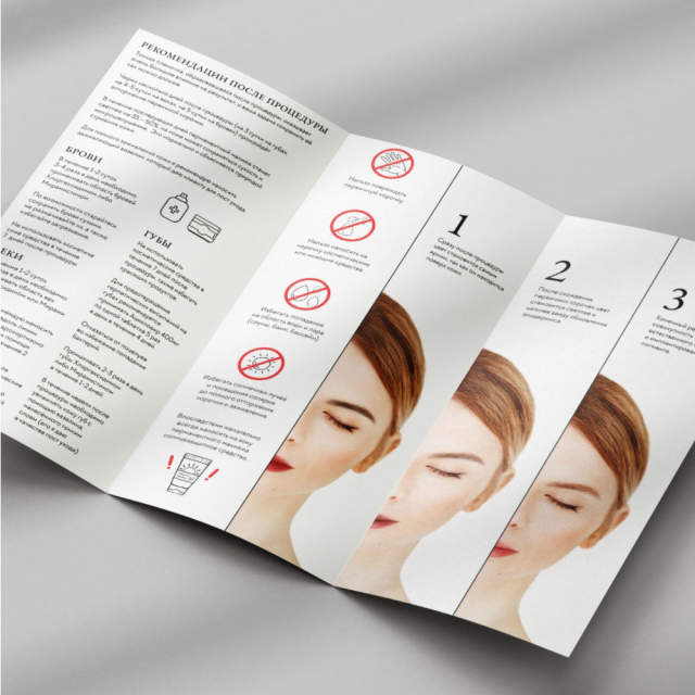 Sample Printed Trifold Product Brochure Flyer Printing