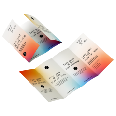 Manufacture Custom Offset Printing Film 4 Fold Booklet Design A3 A4 A5 A6 Size Folded Leaflet Flyer Pamphlet Brochure Printing