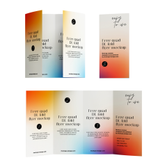 Manufacture Custom Offset Printing Film 4 Fold Booklet Design A3 A4 A5 A6 Size Folded Leaflet Flyer Pamphlet Brochure Printing