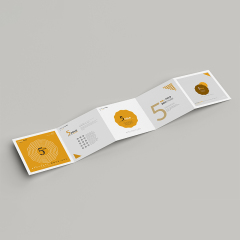 Custom Folded Trifold Flyer/Letterpress Printed Promotion Folder Made from Coated Paper and Corrugated Board Offset Printing