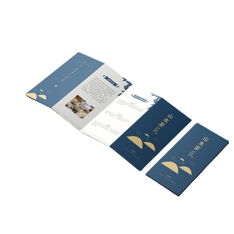 High Quality Trifold Flyer in Kraft Paper Custom Logo Digital Printing Company Firms Brochure