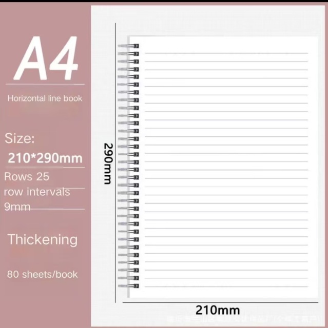 Custom MM Brand MM1106 Business Promotion Gift Spiral Binding High Quality Paper Hardcover A4 60 Sheets Diary Notebook