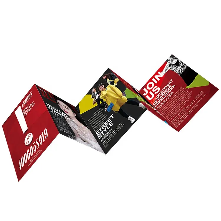 Custom Digital Printing Service Commercial Advertising Flyer Color Print Cheap Brochure for Business