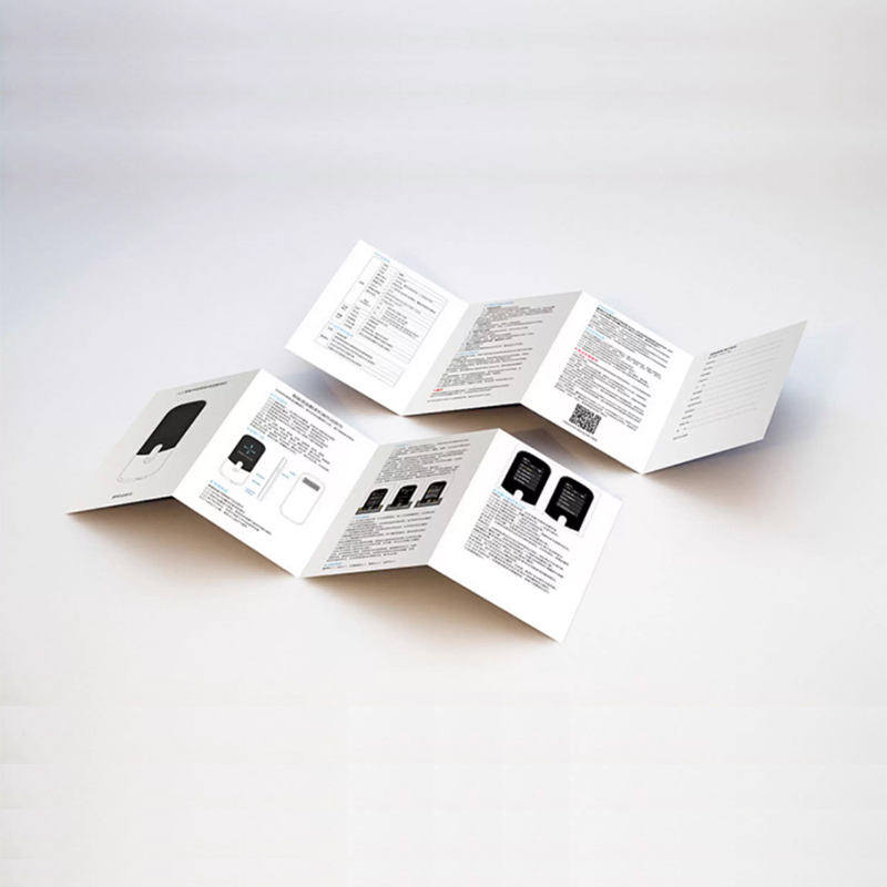 Custom 200gsm Trifold Business Flyer Leaflet Catalogue Hard Cover Colour Booklet with Fancy Paper Printing Service