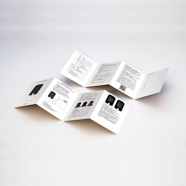 Custom 200gsm Trifold Business Flyer Leaflet Catalogue Hard Cover Colour Booklet with Fancy Paper Printing Service