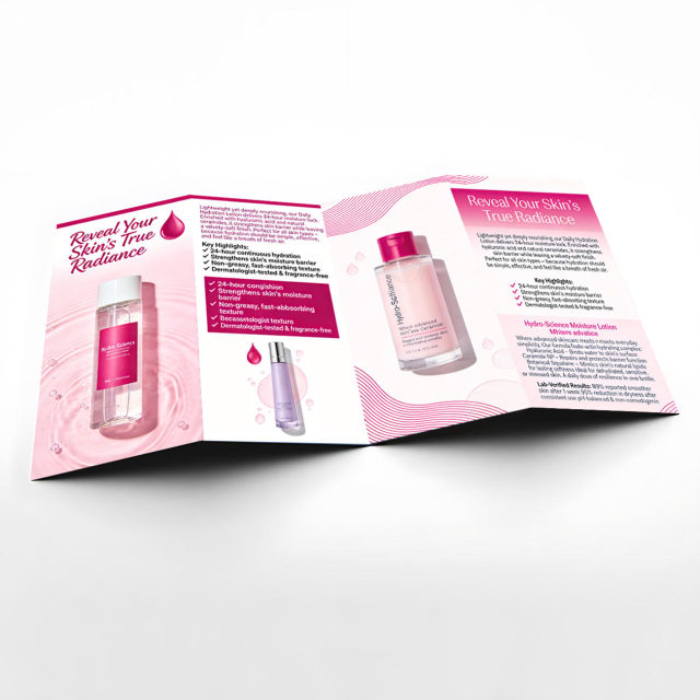 Custom Colorful Printing A5 A6 A7 B5 B6 Mini Leaflet Brochures Catalog Instruction Flyers Folded Leaflet Flyer