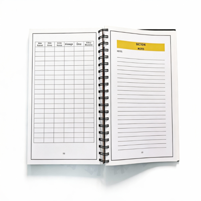 Free Samples Eco-friendly Offset Printed Diary Book Printing Services 2024 Note Books Journals Planners Perfect Binding