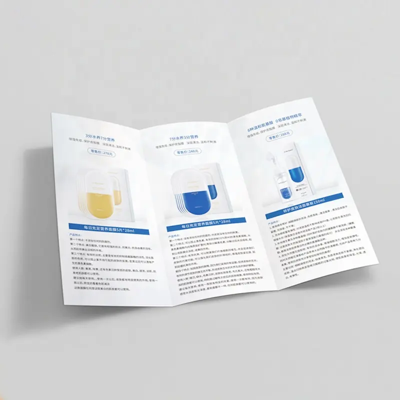 Custom Digital Printing Service Commercial Advertising Flyer Color Print Cheap Brochure for Business