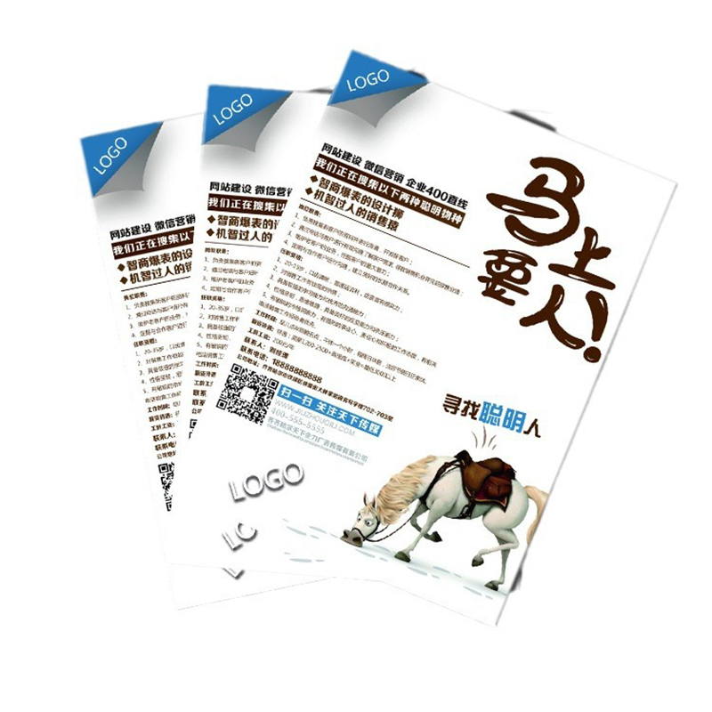 OEM Custom Catalog & Flyers Printing Service Tri-Fold Flyer Folding Leaflet Brochure & Postcard Made from Cardboard