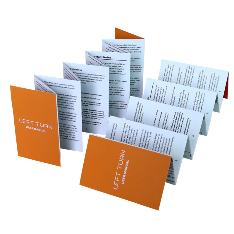 High Quality Trifold Flyer in Kraft Paper Custom Logo Digital Printing Company Firms Brochure