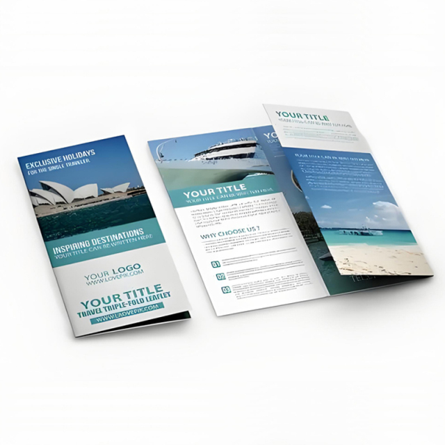 Customized Art Paper Folded Leaflet Book Magazine Catalogue Brochure and Flyers Printing with Offset Printing and Embossing