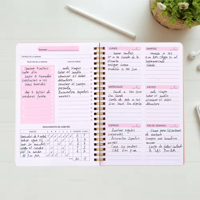 Notebooks Customizable A4 Journal Custom Printed Notebook A5 Study Organizer Daily Planner with Logo 2025