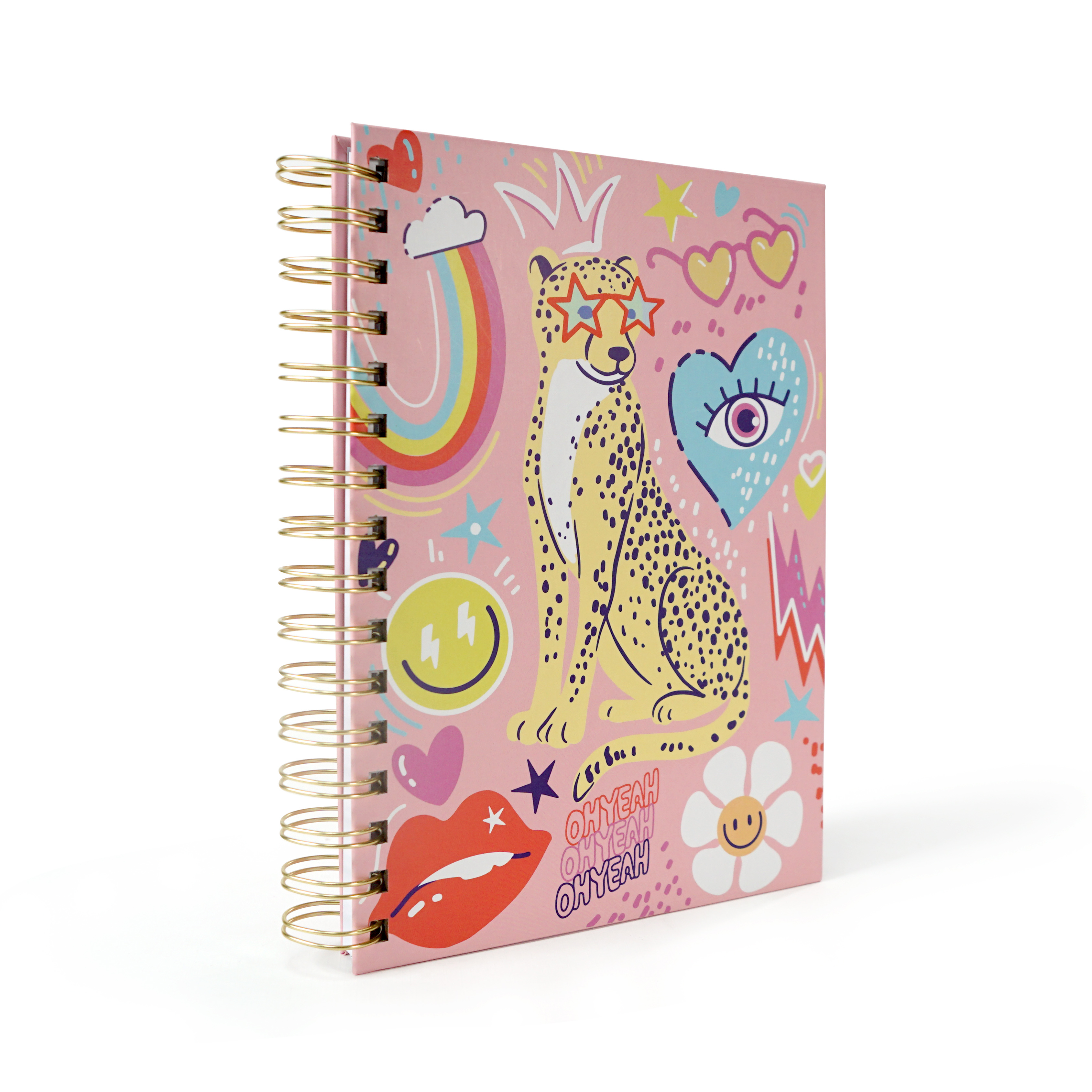 Custom Printing Daily Planner Undated Academic School Goals Student A5 Hard Cover Spiral Notebook Diary Weekly Monthly Paper