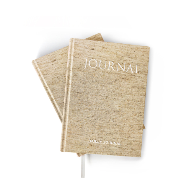 Custom Printing Service Customised Diary Planner Journal Hardcover Fabric Cover A5 Notebook Journal With Ribbons