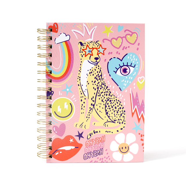 Custom Printing Daily Planner Undated Academic School Goals Student A5 Hard Cover Spiral Notebook Diary Weekly Monthly Paper