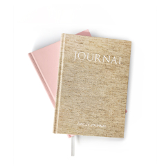 Custom Printing Service Customised Diary Planner Journal Hardcover Fabric Cover A5 Notebook Journal With Ribbons