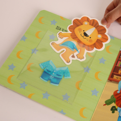 Factory Custom Thick Paper Books for Children Offset Printed Hardcover Fun Toys Book Dress Lion Quality Packaging Printing