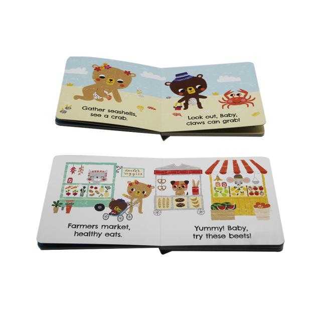 Custom Thick Paper Hardcover Book for Children Pink Luxury Offset Printing Lamination Hard Paper Paperboard Printing