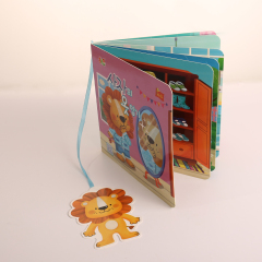 Factory Custom Thick Paper Books for Children Offset Printed Hardcover Fun Toys Book Dress Lion Quality Packaging Printing