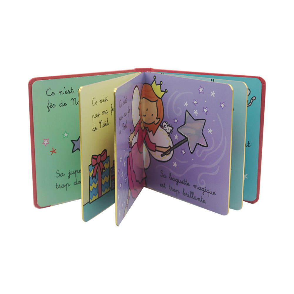 Custom Thick Paper Hardcover Book for Children Pink Luxury Offset Printing Lamination Hard Paper Paperboard Printing