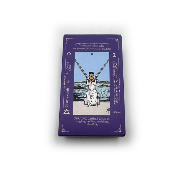 Custom Paper Tarot Cards Printing Full Color Printed Desk Game Card Playing Card with Guidebook