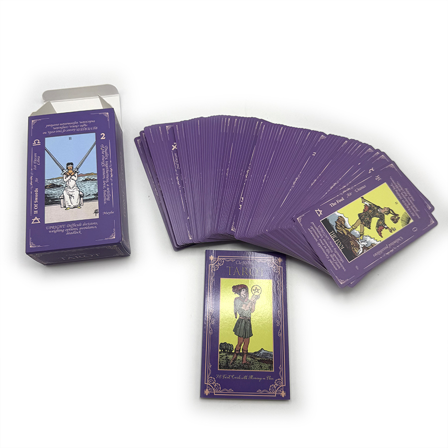 Custom Paper Tarot Cards Printing Full Color Printed Desk Game Card Playing Card with Guidebook