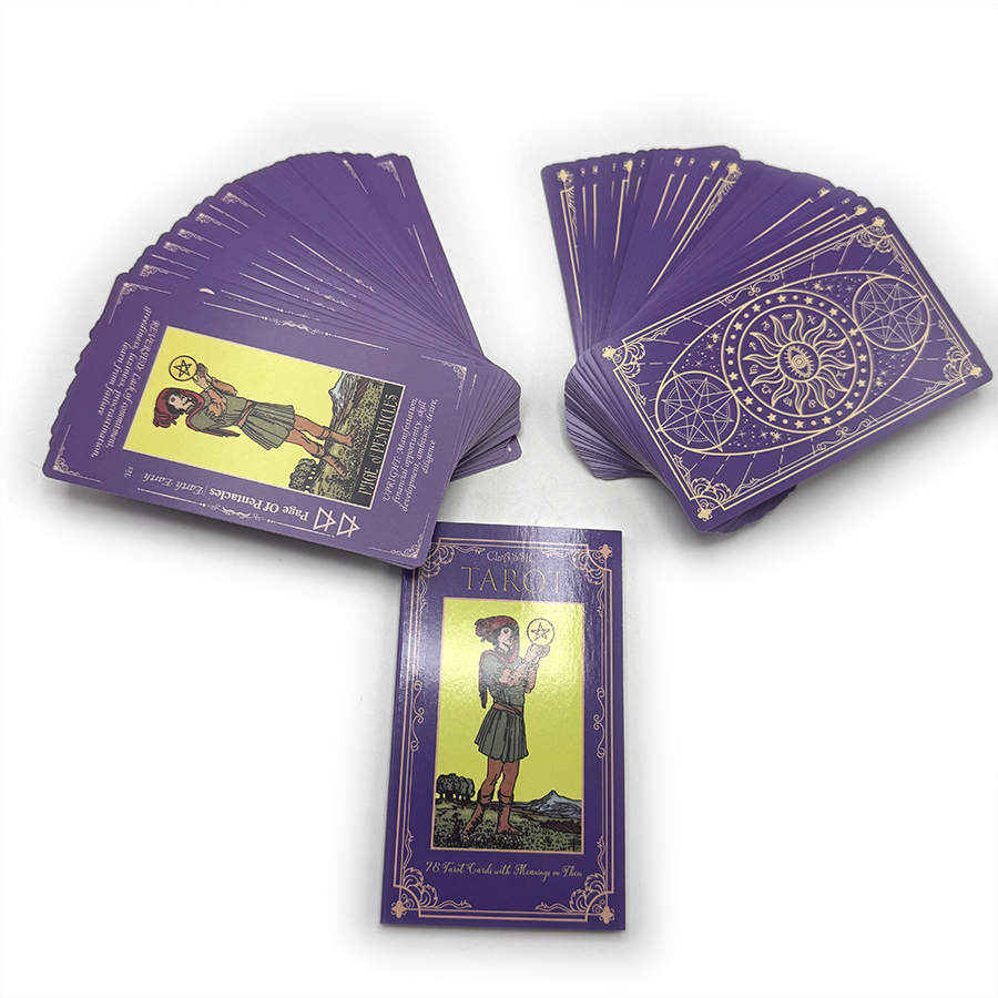 Custom Paper Tarot Cards Printing Full Color Printed Desk Game Card Playing Card with Guidebook