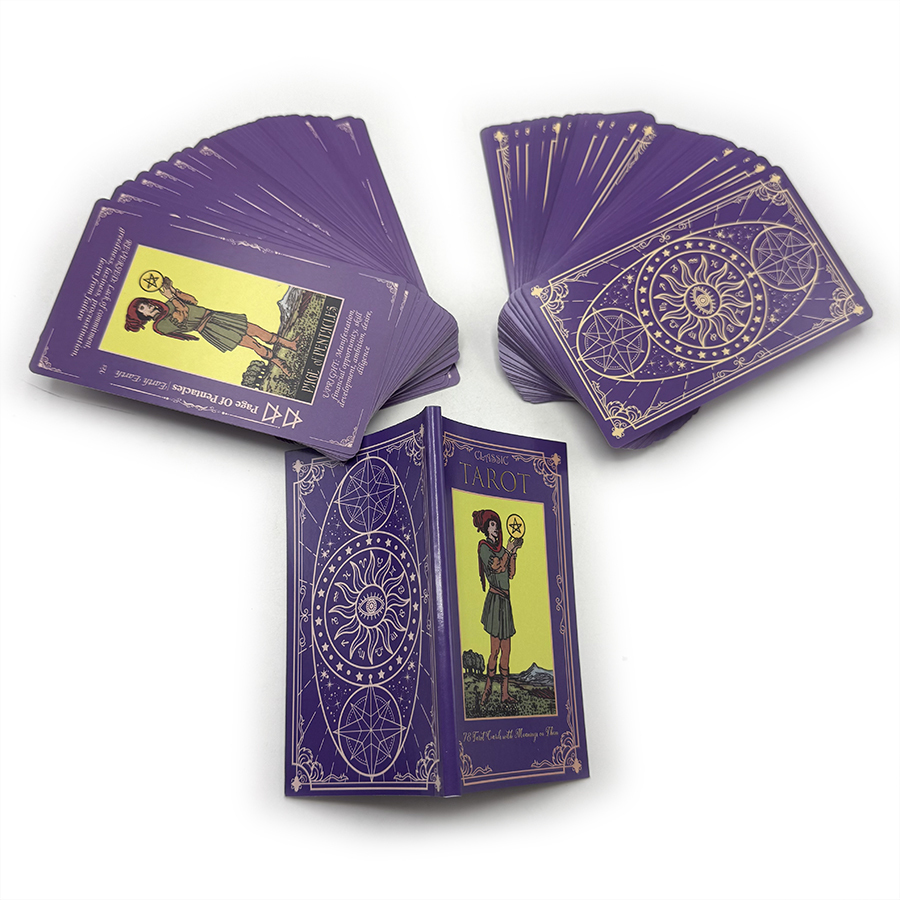 Custom Paper Tarot Cards Printing Full Color Printed Desk Game Card Playing Card with Guidebook