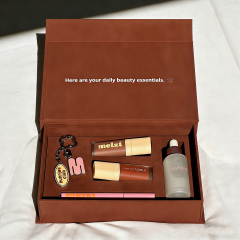 Factory Custom Luxury Cosmetic Perfume Skin Care Serum Flannel Packaging Boxes Embossing Recycled Materials Rigid Sponge Lining