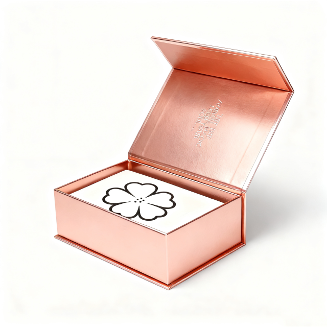 Custom Logo Embossed Art Paper Floral Glossy Lamination Recyclable Luxury Foldable Magnetic Book Shape Rigid Cardboard Sponge