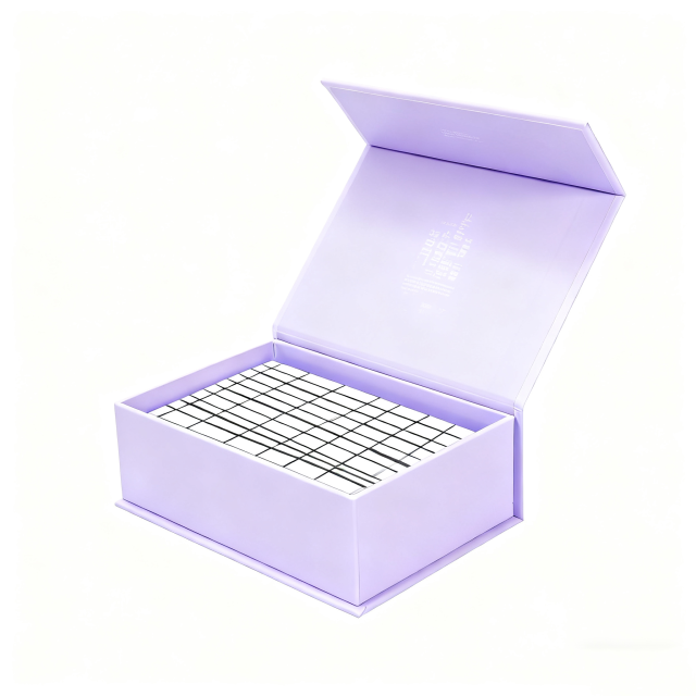 Custom Logo Embossed Art Paper Floral Glossy Lamination Recyclable Luxury Foldable Magnetic Book Shape Rigid Cardboard Sponge