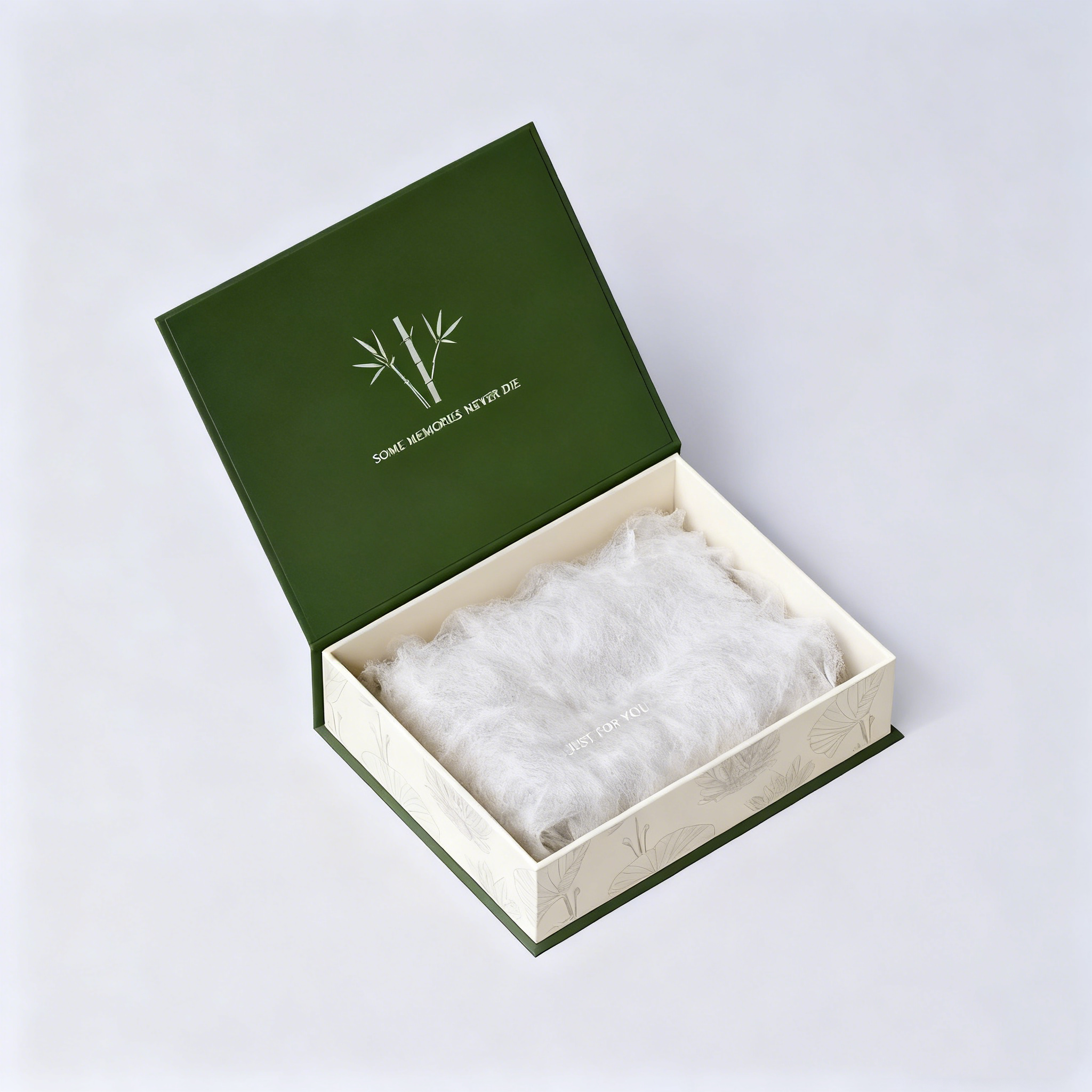 Custom Recycled Materials Embossed Magnet Gift Box Sponge Lining Luxury Paper Rigid Wedding Package for Album Memories