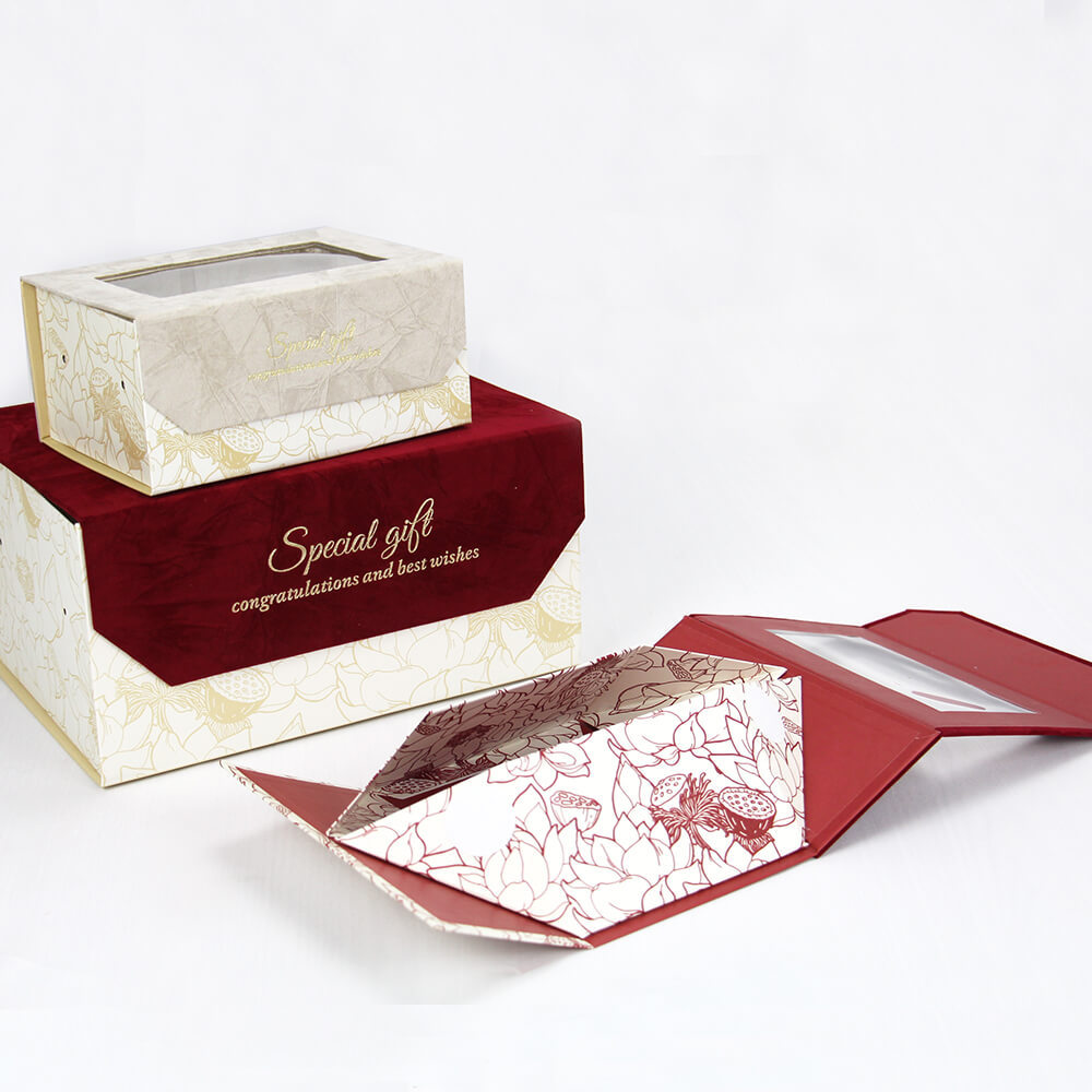 Custom Luxury Magnetic Gift Boxes for Cosmetics | Folding Paper Packaging Boxes with Window
