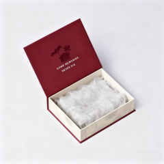 Custom Recycled Materials Embossed Magnet Gift Box Sponge Lining Luxury Paper Rigid Wedding Package for Album Memories