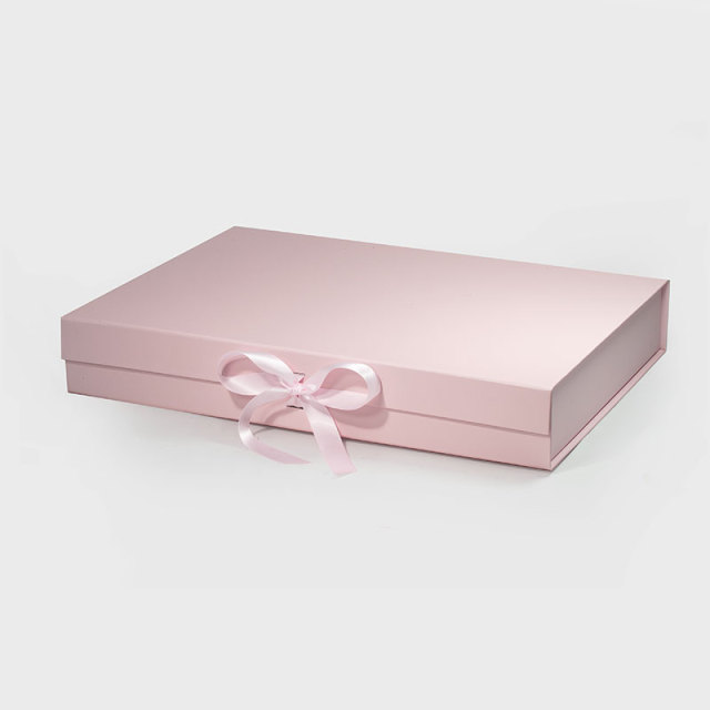 Custom Gift Boxes with Logo | Recyclable Folding Cardboard Packaging Boxes with Ribbon