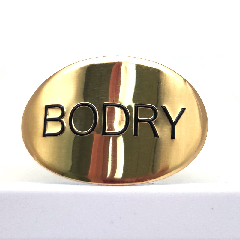 Custom Luxury Metal Perfume Labeling – Arabic & English Logo Metal Sticker