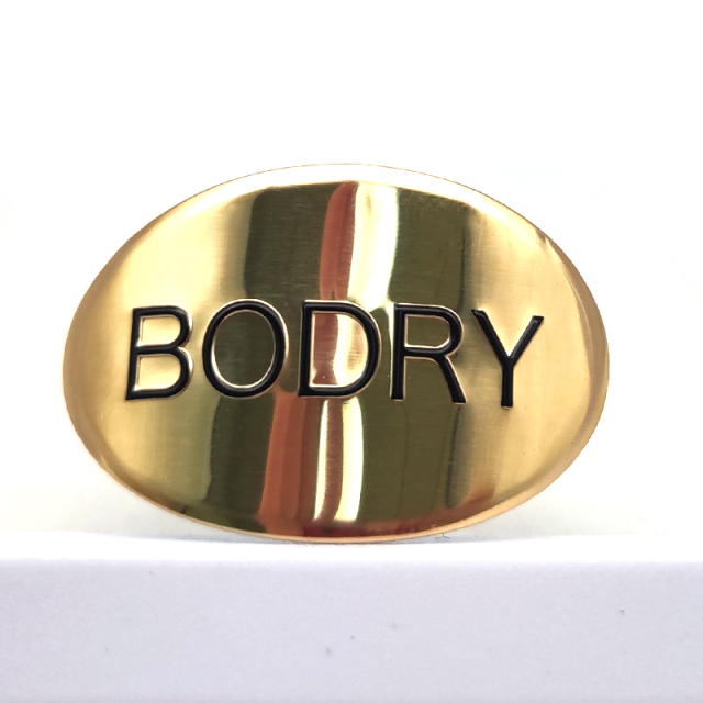 Custom Luxury Metal Perfume Labeling – Arabic & English Logo Metal Sticker